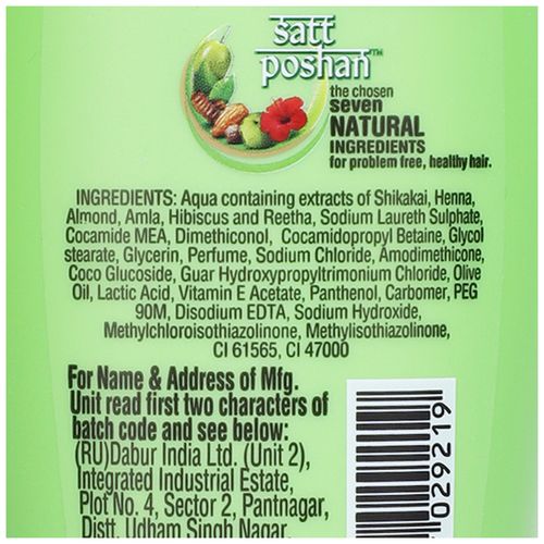 Dabur Vatika Health Shampoo Ingredients