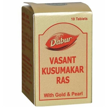 Dabur Vasant Kusumakar Ras with Gold & Pearl Tablets