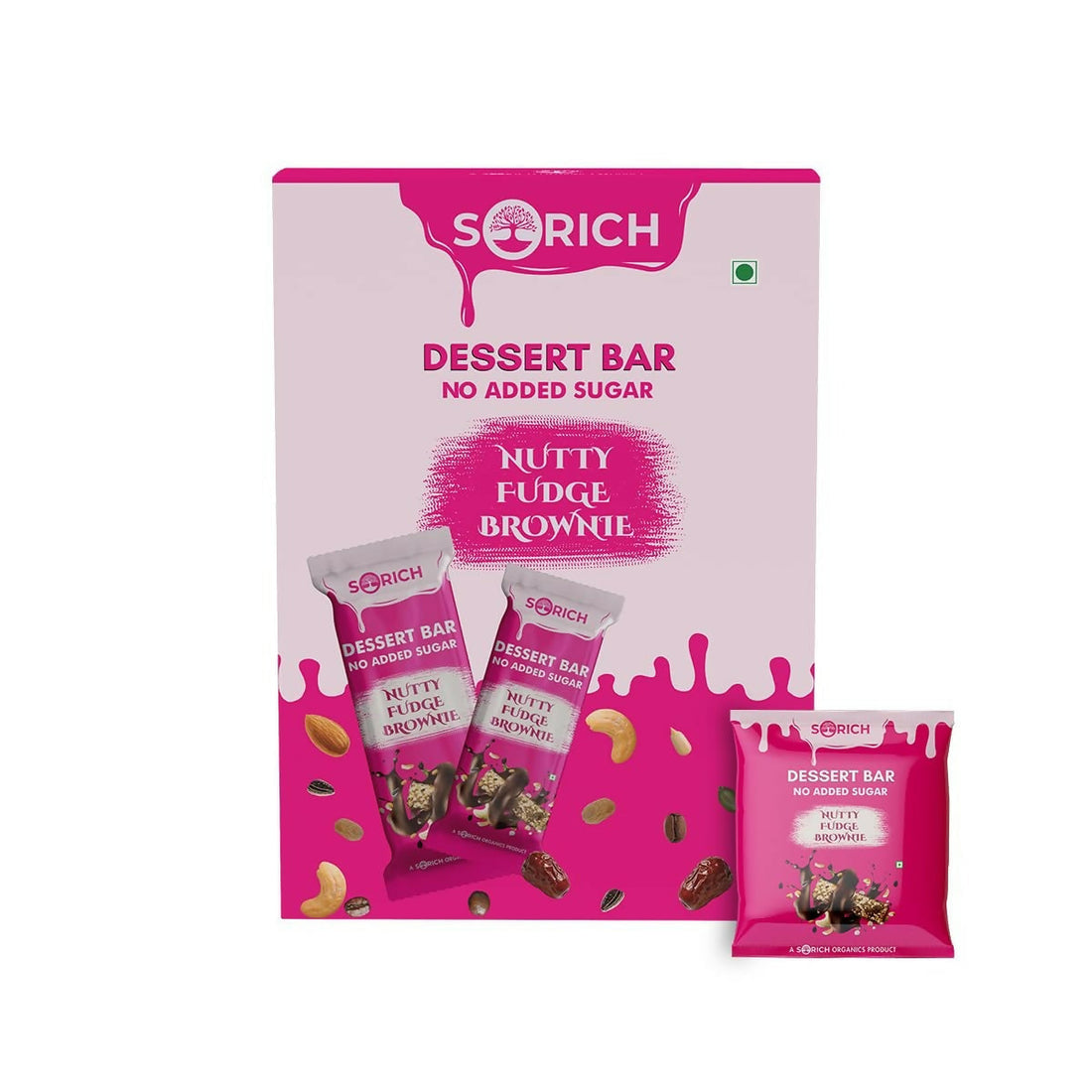 Sorich Organics Dessert Protein Mini Bars Nutty Fudge Brownie