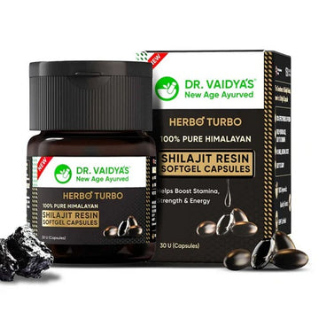 Dr.Vaidya's Herbo 24 Turbo Pure Himalayan Shilajit Resin Softgel Capsules - 30 Capsules
