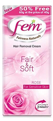 Fem Fair & Soft Hair Removal Cream Rose - 40 GM