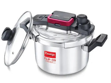 Prestige Flip_On Tri-Ply Svachh Stainless Steel Pressure Cooker - Daily Needs Products