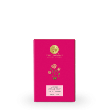 Forest Essentials Luxury Sugar Soap Rose & Cardamom - 100 GM