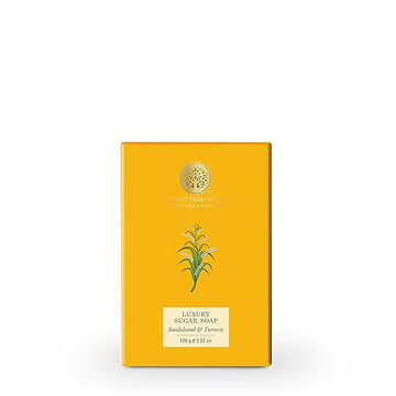 Forest Essentials Luxury Sugar Soap Sandalwood & Turmeric - 100 GM