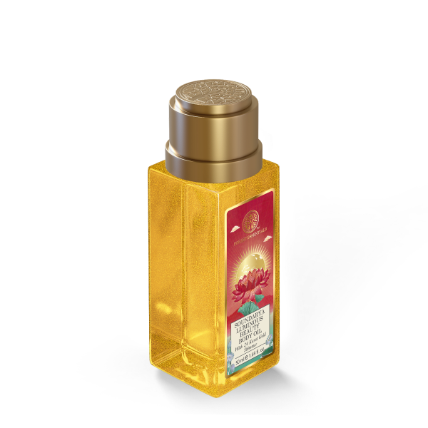 Forest Essentials Soundarya Luminous Beauty Body Oil with 24 Karat Gold Shimmer