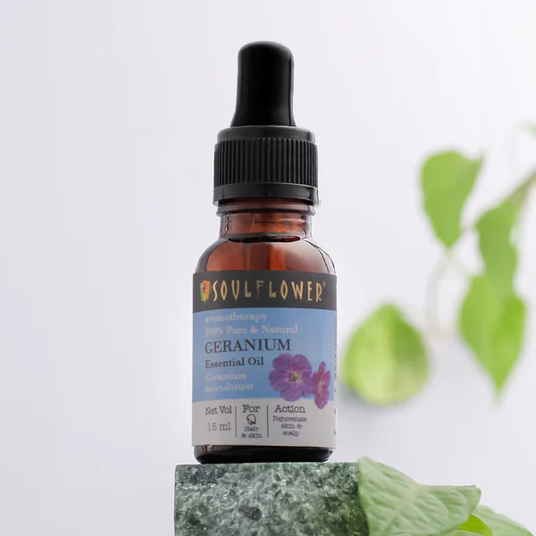 Soulflower Geranium Essential Oil - 15 ML