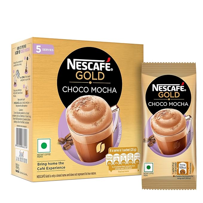 Nescafe Gold Choco Mocha Instant Coffee Premix - 125 GM