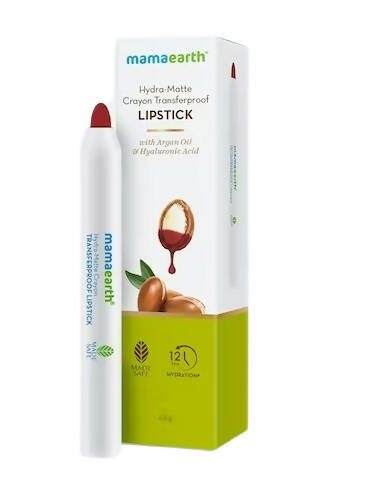 Mamaearth Hydra-Matte Crayon Transferproof Lipstick Raspberry Red
