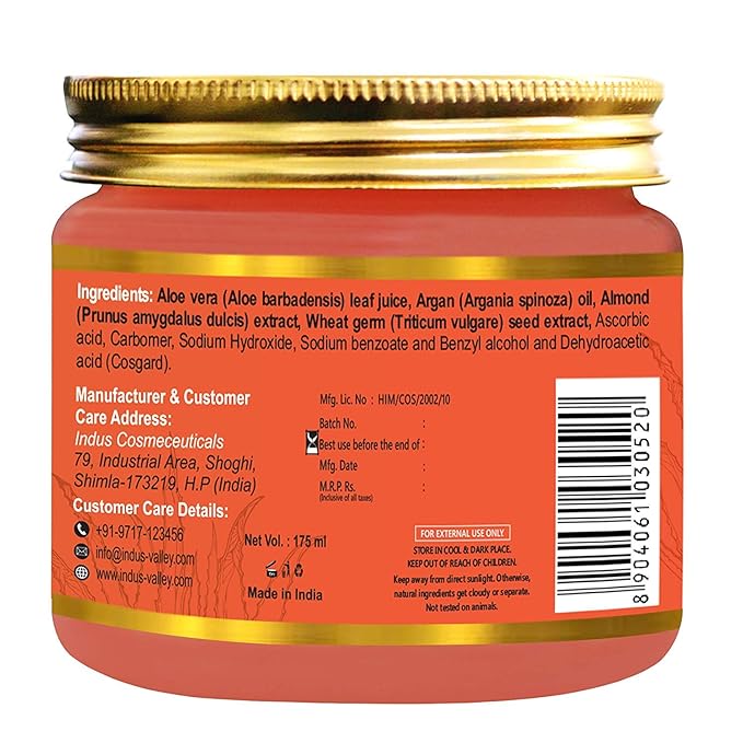 Indus valley Color Protection Aloe Vera Gel With Argan Oil For Rich Colour & Shiny Hair