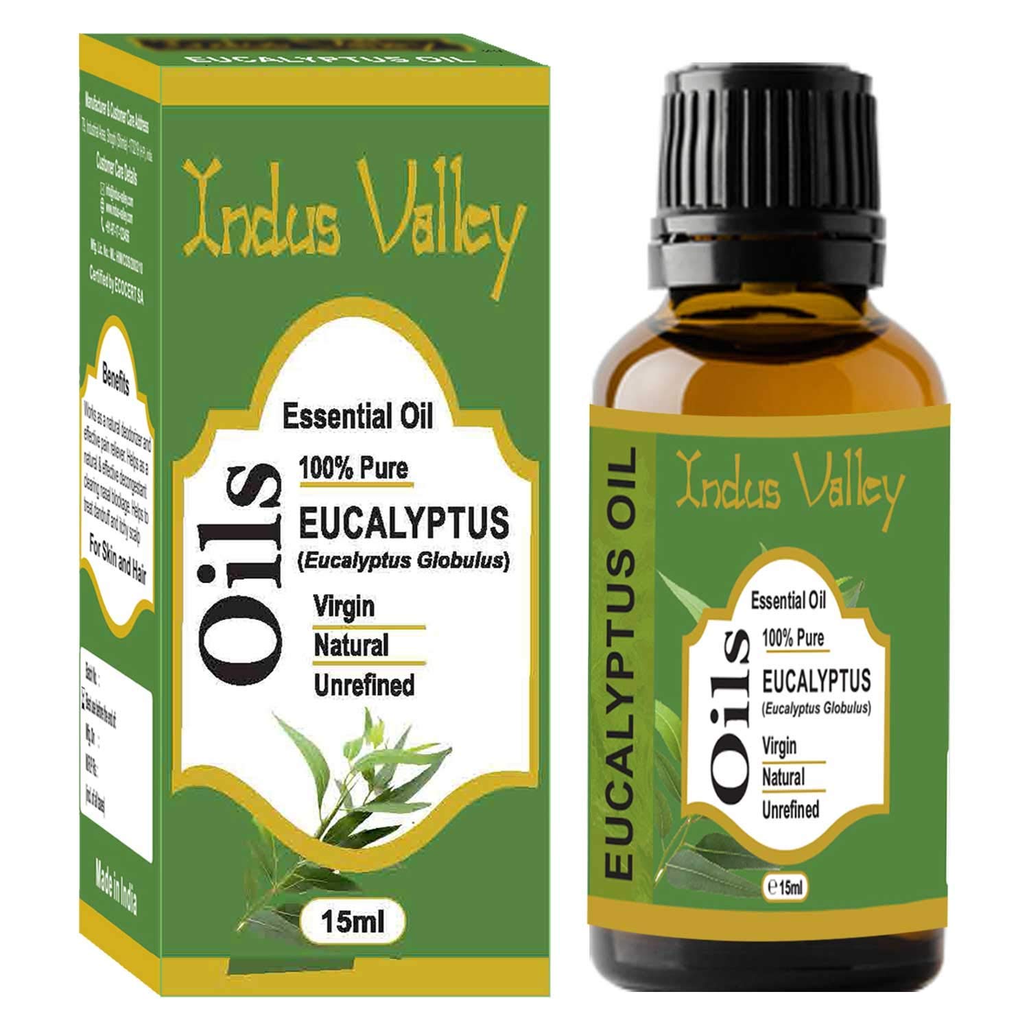 Indus valley Pure & Organic Eucalyptus Essential Oil - 15 ML