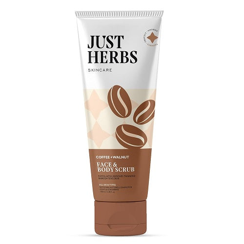Just Herbs Coffee and Walnut Face & Body Scrub - 100 ML