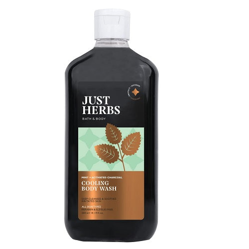 Just Herbs Mint + Activated Charcoal Cooling Body Wash - 300 ML