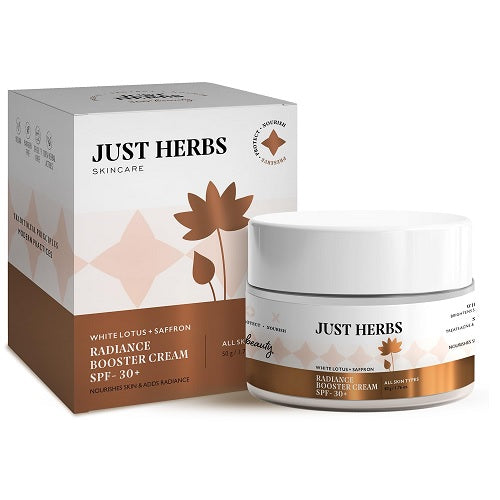 Just Herbs White Lotus + Saffron Radiance Booster Cream - 50 GM