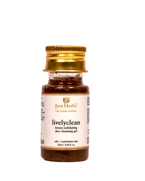 Just Herbs Livelyclean Honey Exfoliating Face Cleansing Gel - 35 ML