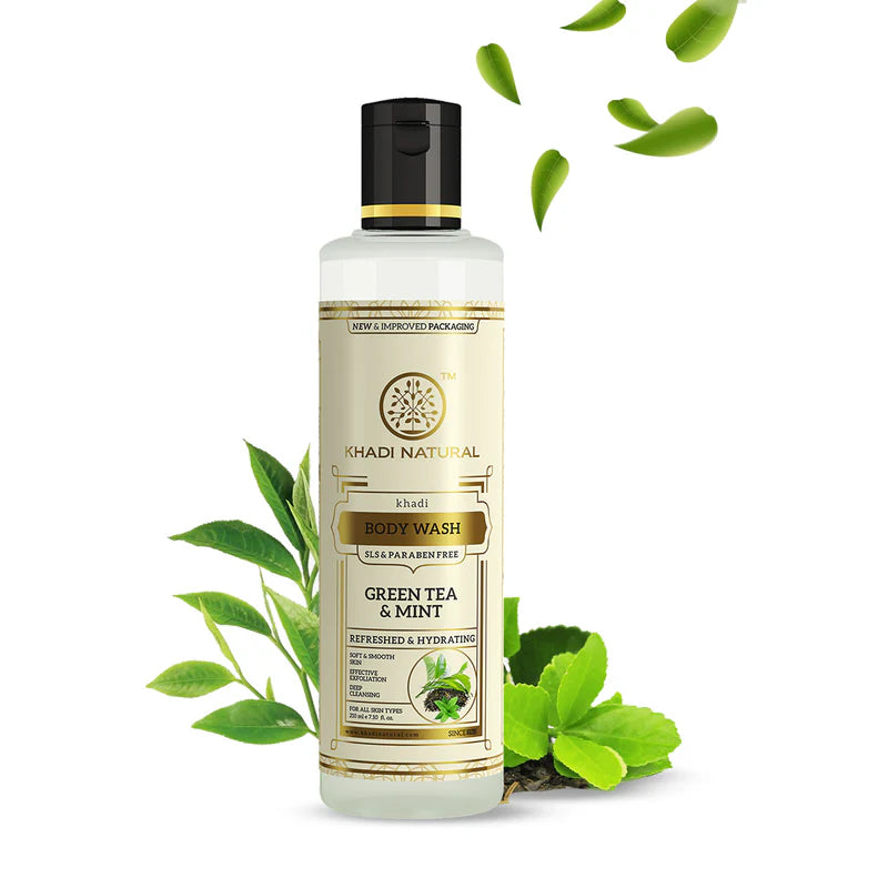 Khadi Natural Green Tea & Mint Body Wash - 210 ML