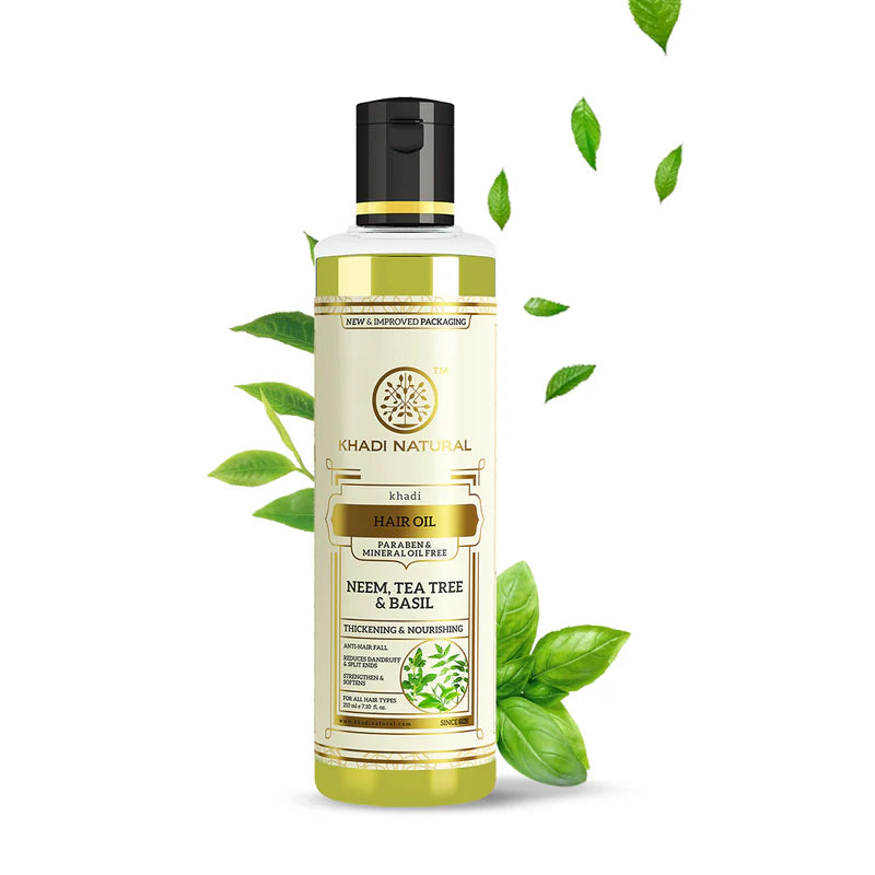 Khadi Natural Neem Teatree & Basil Hair Oil - 210 ML