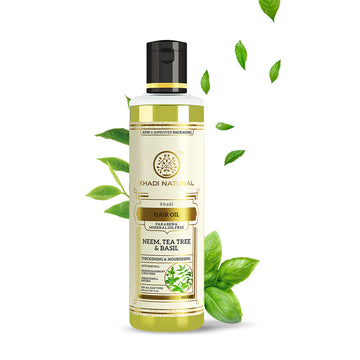 Khadi Natural Neem Teatree & Basil Hair Oil - 210 ML