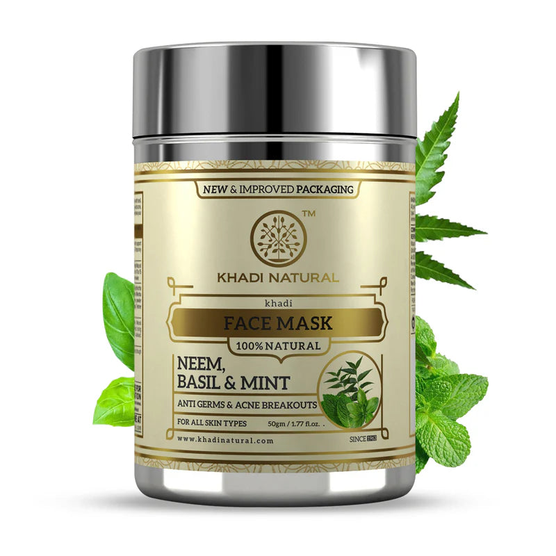Khadi Natural Neem Basil & Mint Face Mask - 50 GM