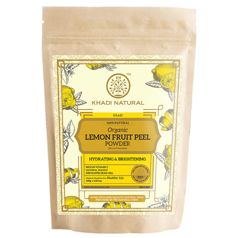 Khadi Natural Organic Lemon Fruit Peel Powder - 100 GM