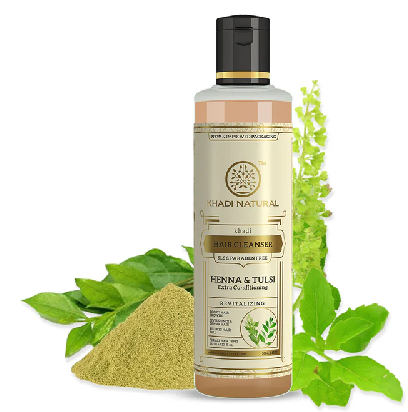Khadi Natural Herbal Heena Tulsi Extra Hair Conditioning Cleanser - 210 ML