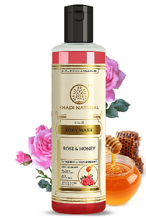 Khadi Natural Rose & Honey Body Wash - 210 ML