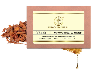Khadi Natural Woody Sandal & Honey Soap - 100 GM