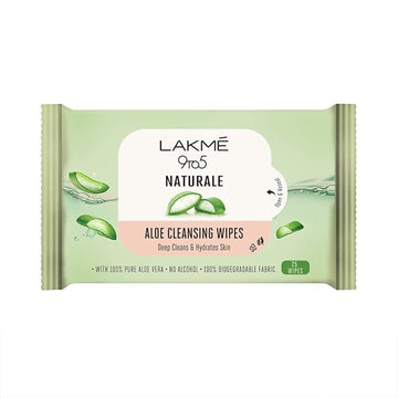 Lakme 9to5 Naturale Aloe Cleansing Wipes - 141 GM