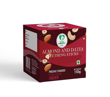 Little Moppet Foods Almond and Dates Teething Sticks - 150 GM