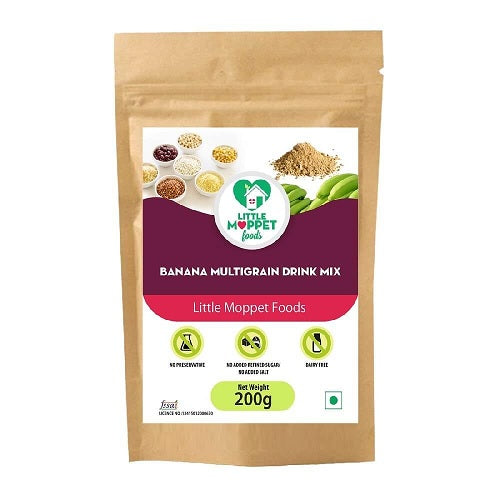 Little Moppet Foods Banana Multigrain Drink Mix - 200 GM