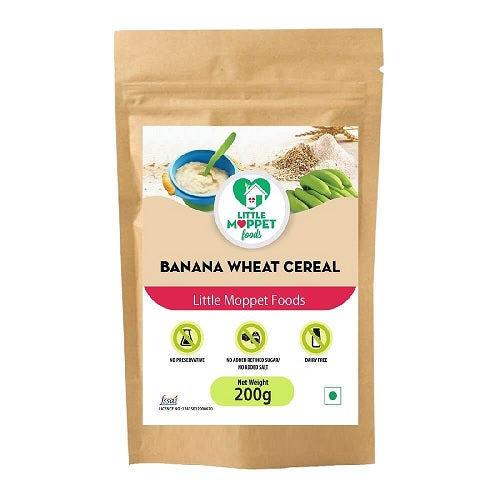 Little Moppet Foods Banana Wheat Cereal - 200 GM