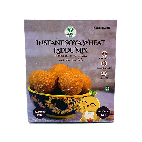 Little Moppet Foods Instant Soya Wheat Laddoo Mix - 350 GM