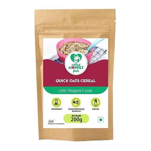 Little Moppet Foods Quick Oats Cereal - 200 GM