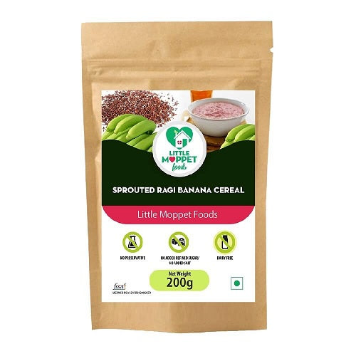Little Moppet Foods Sprouted Ragi Banana Cereal - 200 GM