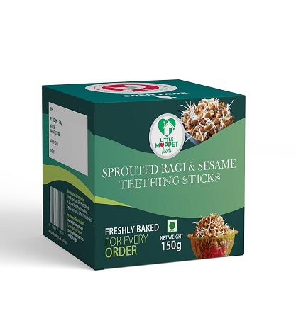 Little Moppet Foods Sprouted Ragi and Sesame Teething Sticks - 150 GM