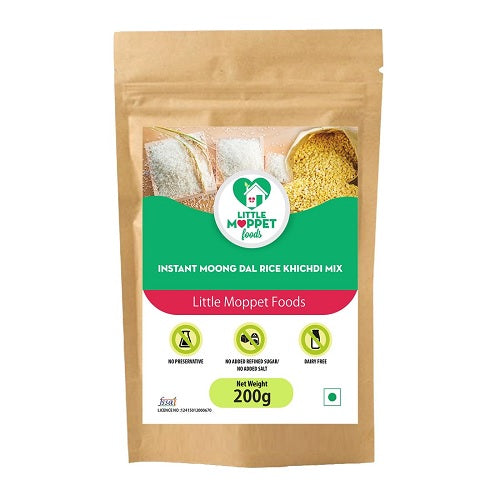 Little Moppet Foods Instant Moongdal Rice Khichdi Mix - 200 GM