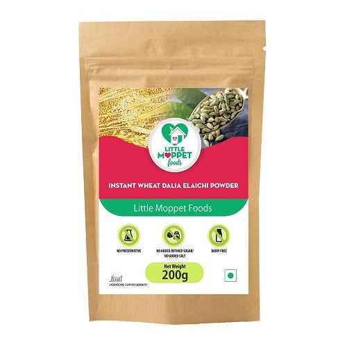Little Moppet Foods Instant Wheat Dalia Elaichi Powder - 200 GM