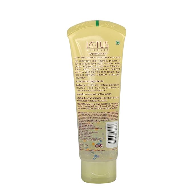 Lotus Herbals Jojobawash Active Milli Capsules Nourishing Face Wash - 120 ML