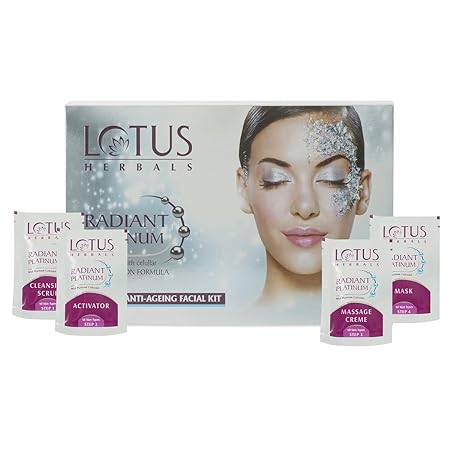 Lotus Herbals Radiant Platinum Cellular Anti Ageing 1 Facial Kit - 37 GM