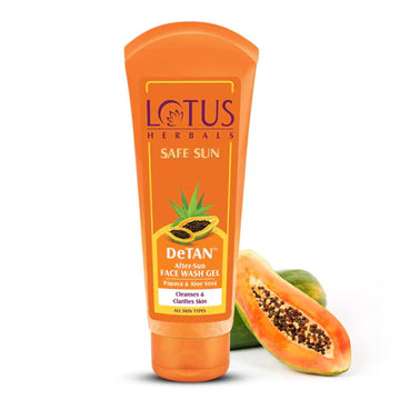 Lotus Herbals Safe Sun DeTAN Face Wash Gel - 100 GM