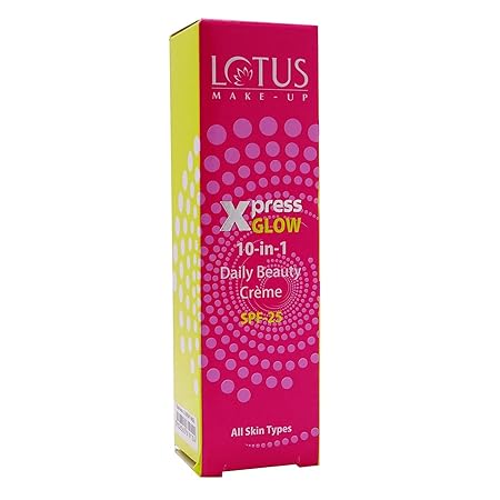 Lotus Makeup Xpress Glow Daily Beauty 10-In-1 Cream SPF 25 Bright Angel - 30 GM