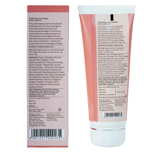 Baidyanath Mantra Rose and Hibiscus Hydrating Face Cream - 100 ML