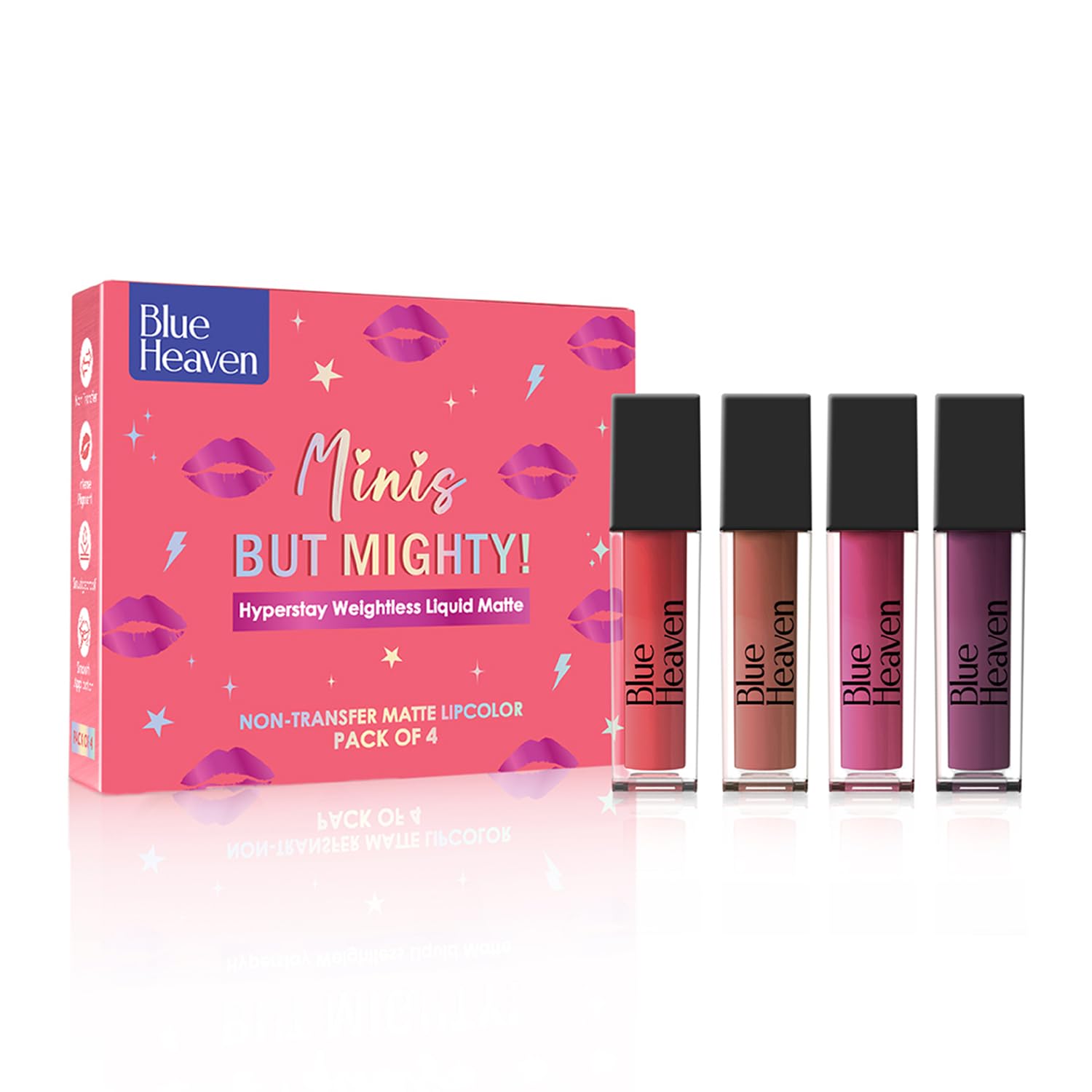 Blue Heaven Minis But Mighty Hyperstay Weightless Liquid Matte Lipstick - 6 ML