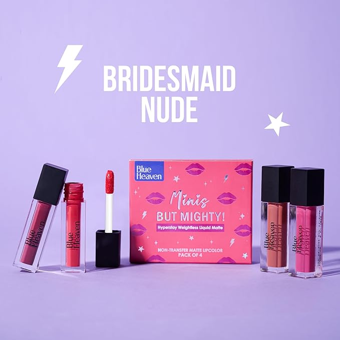 Blue Heaven Minis But Mighty Hyperstay Weightless Liquid Matte Lipstick - 6 ML