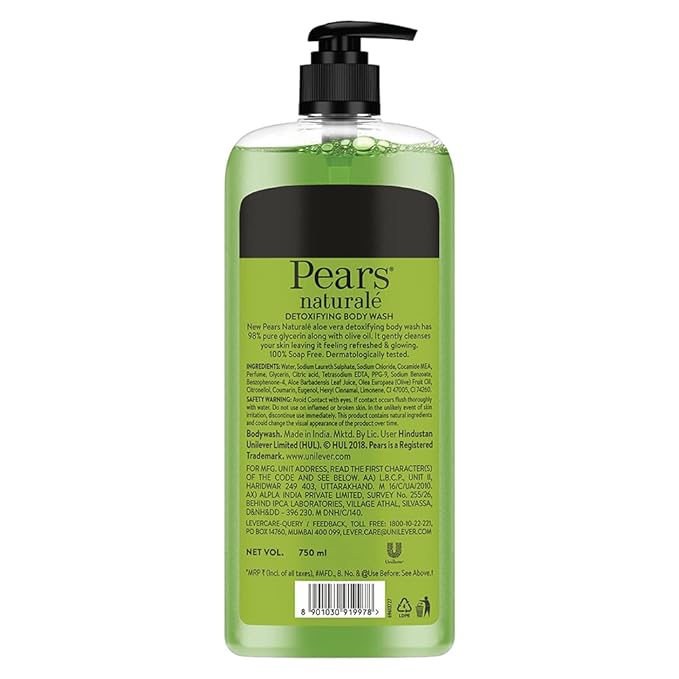 Pears Naturale Detoxifying Aloevera Bodywash - 750 ML