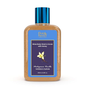 Blue Nectar Niraa Body Wash & Scrub with Honey Madagascar Vanilla - 250 ML