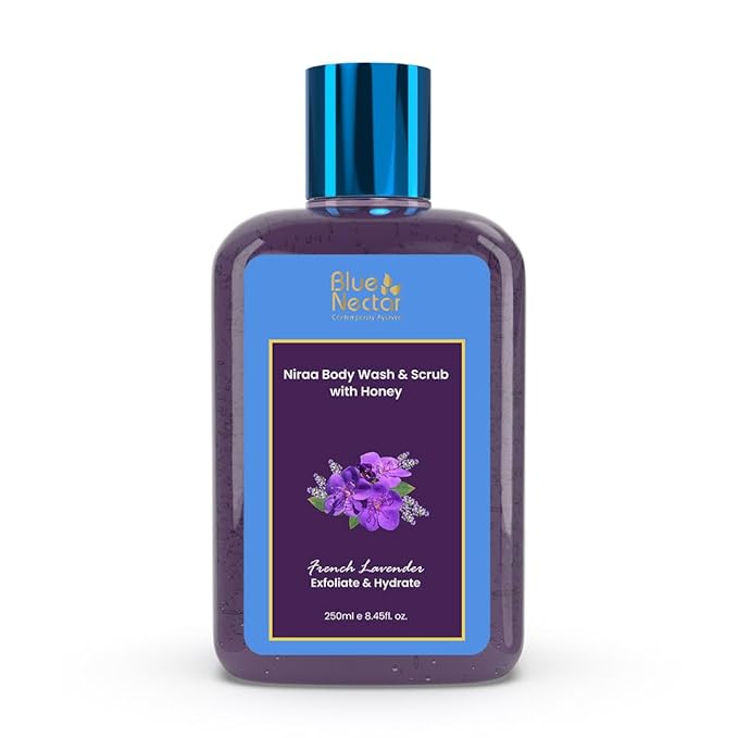 Blue Nectar Niraa Body Wash & Scrub with Honey French Lavender - 250 ML