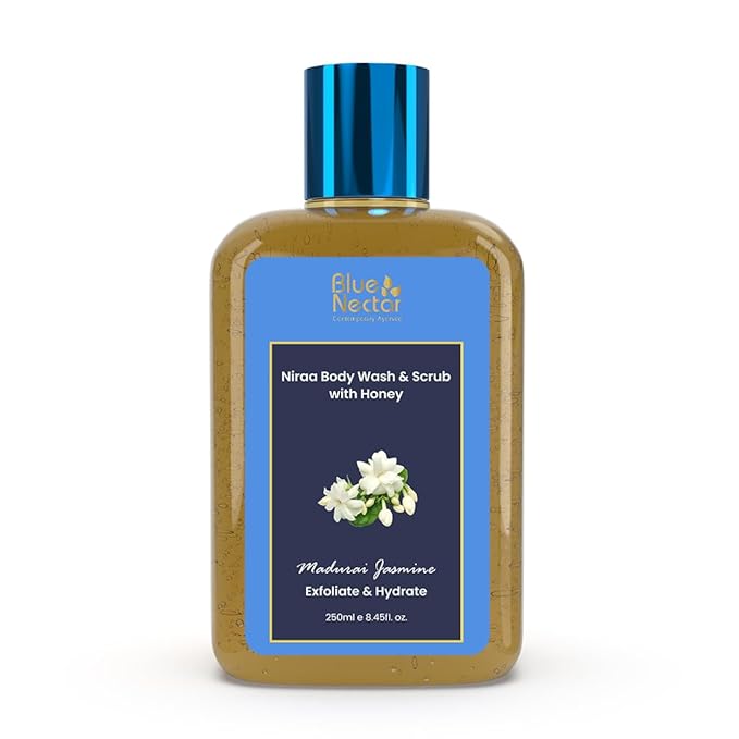 Blue Nectar Niraa Body Wash & Scrub with Honey Madurai Jasmine - 250 ML
