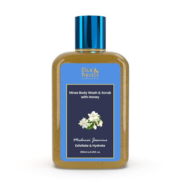 Blue Nectar Niraa Body Wash & Scrub with Honey Madurai Jasmine - 250 ML