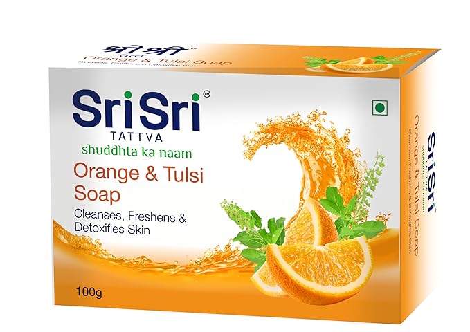 Sri Sri Tattva Orange & Tulsi Soap - 100 GM