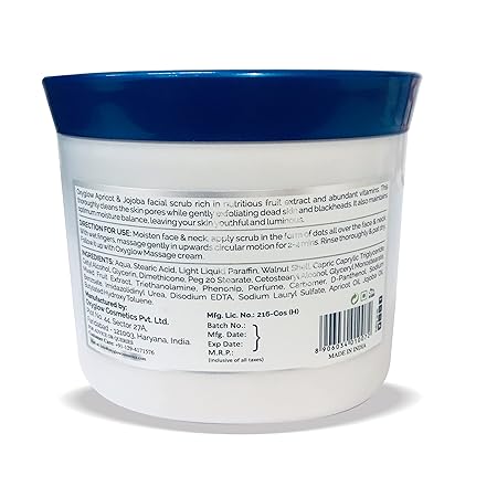 OxyGlow Apricot & Jojoba Facial Scrub